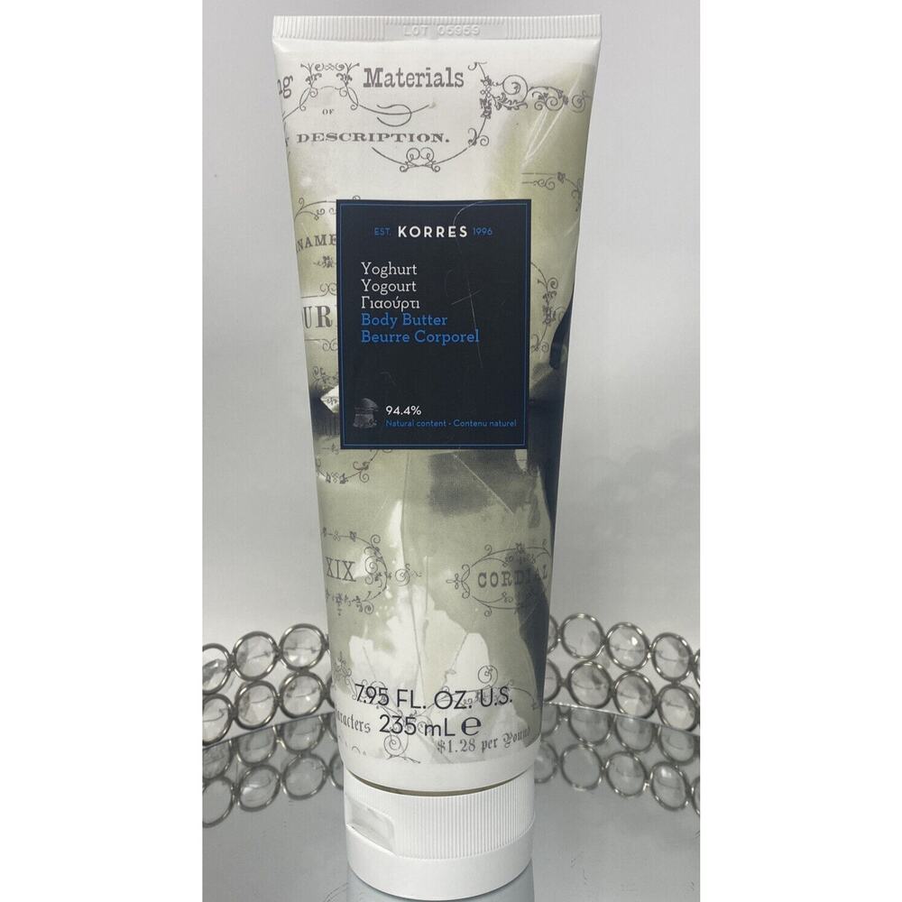 New Sealed Korres Yoghurt Body Butter 7.95 Fl Oz 235 mL